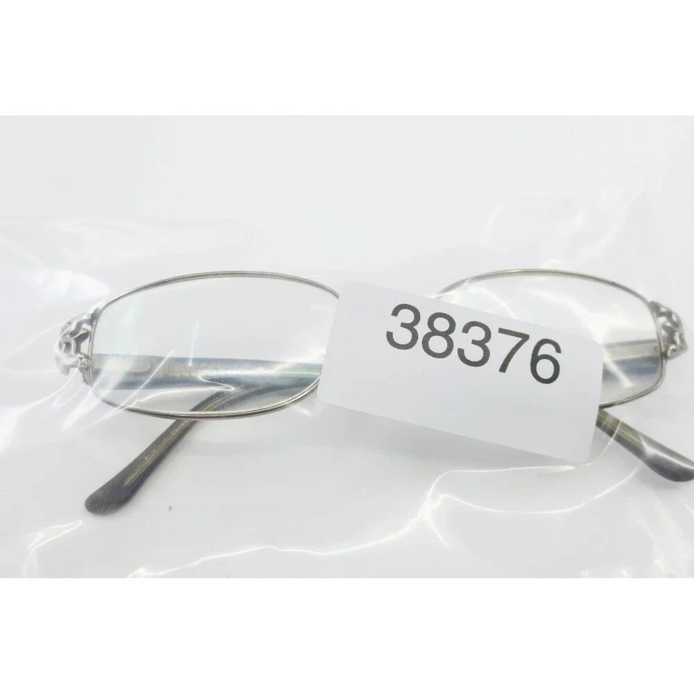 Catherine Deneuve SLT 50 Grey Silver Oval Eyeglass Frames 50-17-135 Filigree